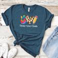 Tie Dye Hippie Peace Love Teach Teacher Appreciation Women's Heather T-Shirt Heather Deep Teal Tie Dye Hippie Peace Love Teach Teacher Appreciation Women's Heather T-Shirt Heather Deep Teal