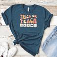 Trick Or Teach With Symbols Special Education Teacher Spooky Women's Heather T-Shirt Heather Deep Teal Trick Or Teach With Symbols Special Education Teacher Spooky Women's Heather T-Shirt Heather Deep Teal