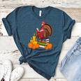 Turkey Reading Books Fall Thanksgiving Teacher Book Women's Heather T-Shirt Heather Deep Teal Turkey Reading Books Fall Thanksgiving Teacher Book Women's Heather T-Shirt Heather Deep Teal