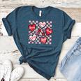 Valentine You Are Loved Worthy Enough Candy Heart Teacher For Men Women Girls Kids Women's Heather T-Shirt Heather Deep Teal