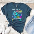 We'Re All Different But We Swim Together Elementary Teacher Women's Heather T-Shirt Heather Deep Teal We'Re All Different But We Swim Together Elementary Teacher Women's Heather T-Shirt Heather Deep Teal