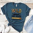 Wild About 2Nd Grade School Grade Teacher Women's Heather T-Shirt Heather Deep Teal