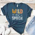 Wild About Speech SLP Leopard Teacher Back To School Kids Women's Heather T-Shirt Heather Deep Teal Wild About Speech SLP Leopard Teacher Back To School Kids Women's Heather T-Shirt Heather Deep Teal