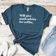 Will Give Math Advice For Coffee Math Teacher Women's Heather T-Shirt Heather Deep Teal Will Give Math Advice For Coffee Math Teacher Women's Heather T-Shirt Heather Deep Teal