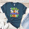 Will Trade Students For Candy Teacher Cute Halloween Costume Women's Heather T-Shirt Heather Deep Teal Will Trade Students For Candy Teacher Cute Halloween Costume Women's Heather T-Shirt Heather Deep Teal