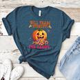 Will Trade Students For Candy Teacher Cute Halloween Pumpkin Women's Heather T-Shirt Heather Deep Teal