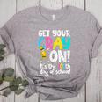 100th Day Of School Get Your Cray On Teacher Women's Heather T-Shirt Athletic Heather
