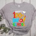 100th Day Of School Teachers Kids Happy 100 Days Women's Heather T-Shirt Athletic Heather