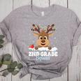 2nd Grade Teacher Christmas Second Grade Squad Reindeer Xmas For Men Women Kids Women's Heather T-Shirt Athletic Heather
