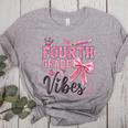 4th Fourth Grade Vibes Back To School Coquette Teacher Girl Women's Heather T-Shirt Athletic Heather 4th Fourth Grade Vibes Back To School Coquette Teacher Girl Women's Heather T-Shirt Athletic Heather