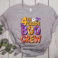 4th Grade Boo Crew Ghost Halloween Teacher Costume Women's Heather T-Shirt Athletic Heather