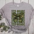 5th Grade Teacher Student Camo Bow Back To School Women's Heather T-Shirt Athletic Heather