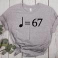 67 Music Meme Slang Musician Kids Music Teacher Women's Heather T-Shirt Athletic Heather