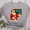 67 Teacher Christmas Santa Six Seven Meme Brainrot Math Joke Women's Heather T-Shirt Athletic Heather