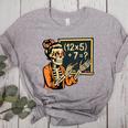 67 Teacher Halloween Skeleton Women's Heather T-Shirt Athletic Heather 67 Teacher Halloween Skeleton Women's Heather T-Shirt Athletic Heather