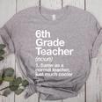 6th Grade Teacher Definition Back To School First Day Women's Heather T-Shirt Athletic Heather