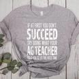 AG Teacher Shirt If At First You Don't Succeed Agriculture Women's Heather T-Shirt Athletic Heather AG Teacher Shirt If At First You Don't Succeed Agriculture Women's Heather T-Shirt Athletic Heather