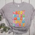 Alphabet A-Z ABC Kids Back To School Pre K Teachers Women's Heather T-Shirt Athletic Heather