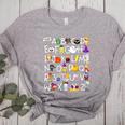 Alphabet ABCs Halloween Characters Kindergarten Teacher Kids Women's Heather T-Shirt Athletic Heather Alphabet ABCs Halloween Characters Kindergarten Teacher Kids Women's Heather T-Shirt Athletic Heather