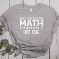 The Answer Is Hot Dog Math Teacher Student Women's Heather T-Shirt Athletic Heather The Answer Is Hot Dog Math Teacher Student Women's Heather T-Shirt Athletic Heather