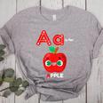 A Is For Apple Pre-K Kindergarten Teacher Student Women's Heather T-Shirt Athletic Heather A Is For Apple Pre-K Kindergarten Teacher Student Women's Heather T-Shirt Athletic Heather