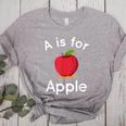 A Is For Apple Toddler Kindergarten Preschool Teacher Women's Heather T-Shirt Athletic Heather