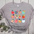 Art Apples Back To School For Teacher Student Women's Heather T-Shirt Athletic Heather Art Apples Back To School For Teacher Student Women's Heather T-Shirt Athletic Heather