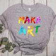 Make Art Painter Artist Teacher Artsy Men Women Kids Women's Heather T-Shirt Athletic Heather