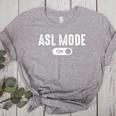 ASL Mode Sign Language Deaf ASL Teacher Women's Heather T-Shirt Athletic Heather ASL Mode Sign Language Deaf ASL Teacher Women's Heather T-Shirt Athletic Heather