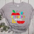 Attendance Matters Teacher Apple For Back To School Women's Heather T-Shirt Athletic Heather Attendance Matters Teacher Apple For Back To School Women's Heather T-Shirt Athletic Heather