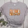 Autumn Pumpkin Thanksgiving Coffee Floral Teacher Fall Women's Heather T-Shirt Athletic Heather Autumn Pumpkin Thanksgiving Coffee Floral Teacher Fall Women's Heather T-Shirt Athletic Heather