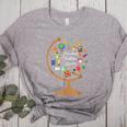 Awesome Teachers T Shirt Teaching Future Leaders Globe For Men Women Women's Heather T-Shirt Athletic Heather