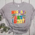 Back To School Hooray It's Art Day Art Teacher Artist Women's Heather T-Shirt Athletic Heather
