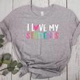 Back To School I Love My Students Teachers Women Boys Girls Women's Heather T-Shirt Athletic Heather