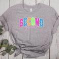 Back To School Neon Checkered Second Grade Colorful Teacher Women's Heather T-Shirt Athletic Heather Back To School Neon Checkered Second Grade Colorful Teacher Women's Heather T-Shirt Athletic Heather