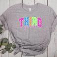Back To School Neon Checkered Third Grade Colorful Teacher Women's Heather T-Shirt Athletic Heather