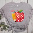 Back To School Pencil And Apple Teacher Student Women's Heather T-Shirt Athletic Heather Back To School Pencil And Apple Teacher Student Women's Heather T-Shirt Athletic Heather