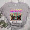 Back To School Retro Reading Is My Jam 80s Teacher Boombox Women's Heather T-Shirt Athletic Heather Back To School Retro Reading Is My Jam 80s Teacher Boombox Women's Heather T-Shirt Athletic Heather