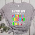 Battery Life Of a Preschool School Teacher School Week Women's Heather T-Shirt Athletic Heather Battery Life Of a Preschool School Teacher School Week Women's Heather T-Shirt Athletic Heather