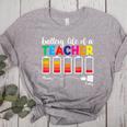 Battery Life Of a Teacher Shirt Thanksgiving Teacher Women's Heather T-Shirt Athletic Heather Battery Life Of a Teacher Shirt Thanksgiving Teacher Women's Heather T-Shirt Athletic Heather