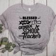 Blessed To Be A Catholic School Teacher Christian Teaching Women's Heather T-Shirt Athletic Heather Blessed To Be A Catholic School Teacher Christian Teaching Women's Heather T-Shirt Athletic Heather