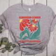 Boho Flower ESL Teacher Kindness Comes In Many Languages Women's Heather T-Shirt Athletic Heather