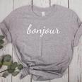 Bonjour T Shirt French Language Saying Teacher Student Men Women Girls Kids Women's Heather T-Shirt Athletic Heather Bonjour T Shirt French Language Saying Teacher Student Men Women Girls Kids Women's Heather T-Shirt Athletic Heather