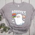 Books Halloween Librarian Teacher Reader Reading Book Lover Women's Heather T-Shirt Athletic Heather