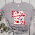 Bow Strawberry Kindergarten Is My Jam Teacher Kinder Team Women's Heather T-Shirt Athletic Heather Bow Strawberry Kindergarten Is My Jam Teacher Kinder Team Women's Heather T-Shirt Athletic Heather