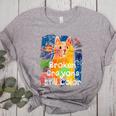 Broken Crayons Still Color Cat Teacher Women's Heather T-Shirt Athletic Heather