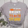 My Broom Broke So Now I Teach 5th Grade Halloween Teacher Women's Heather T-Shirt Athletic Heather My Broom Broke So Now I Teach 5th Grade Halloween Teacher Women's Heather T-Shirt Athletic Heather