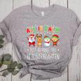 All Is Calm Xmas Kindergarten Christmas Season Teacher Women's Heather T-Shirt Athletic Heather All Is Calm Xmas Kindergarten Christmas Season Teacher Women's Heather T-Shirt Athletic Heather