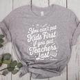 You Can't Put Kids First If You Put Teachers Last Red For Ed Women's Heather T-Shirt Athletic Heather You Can't Put Kids First If You Put Teachers Last Red For Ed Women's Heather T-Shirt Athletic Heather