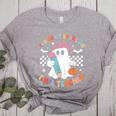 You Can't Scare Me I'm A Teacher Ghost Happy Halloween Women's Heather T-Shirt Athletic Heather